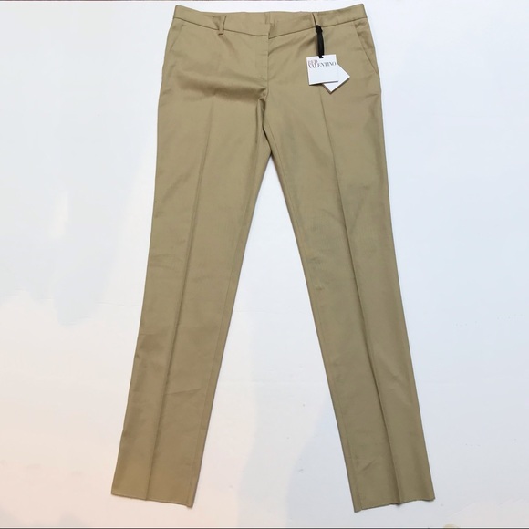 RED Valentino Beige Cotton Slacks - Picture 2 of 8